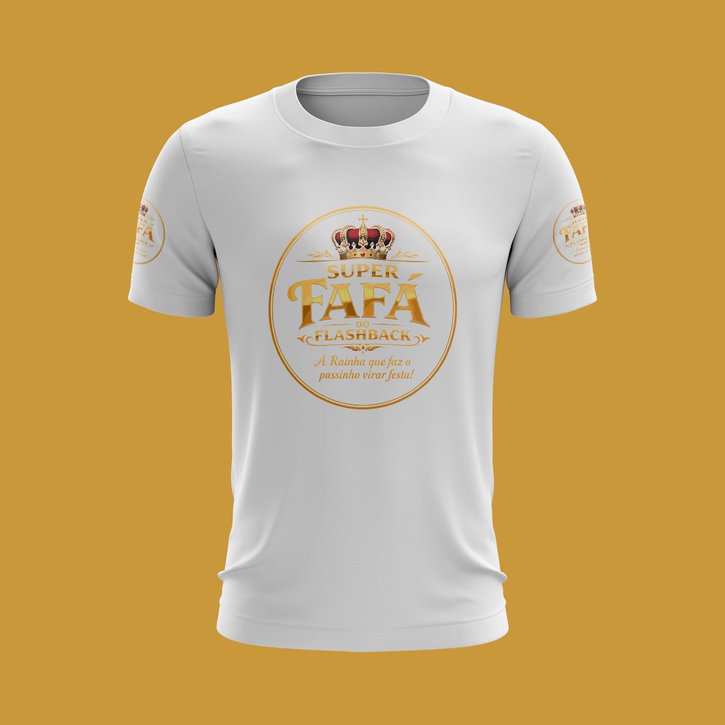 Camiseta Poliviscose Branca - Super Fafá do Flashback
